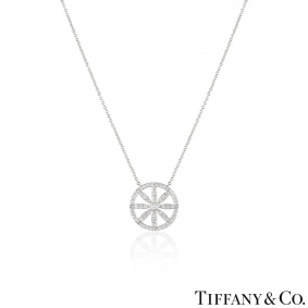 Tiffany & Co. Platinum Diamond Flower Necklace